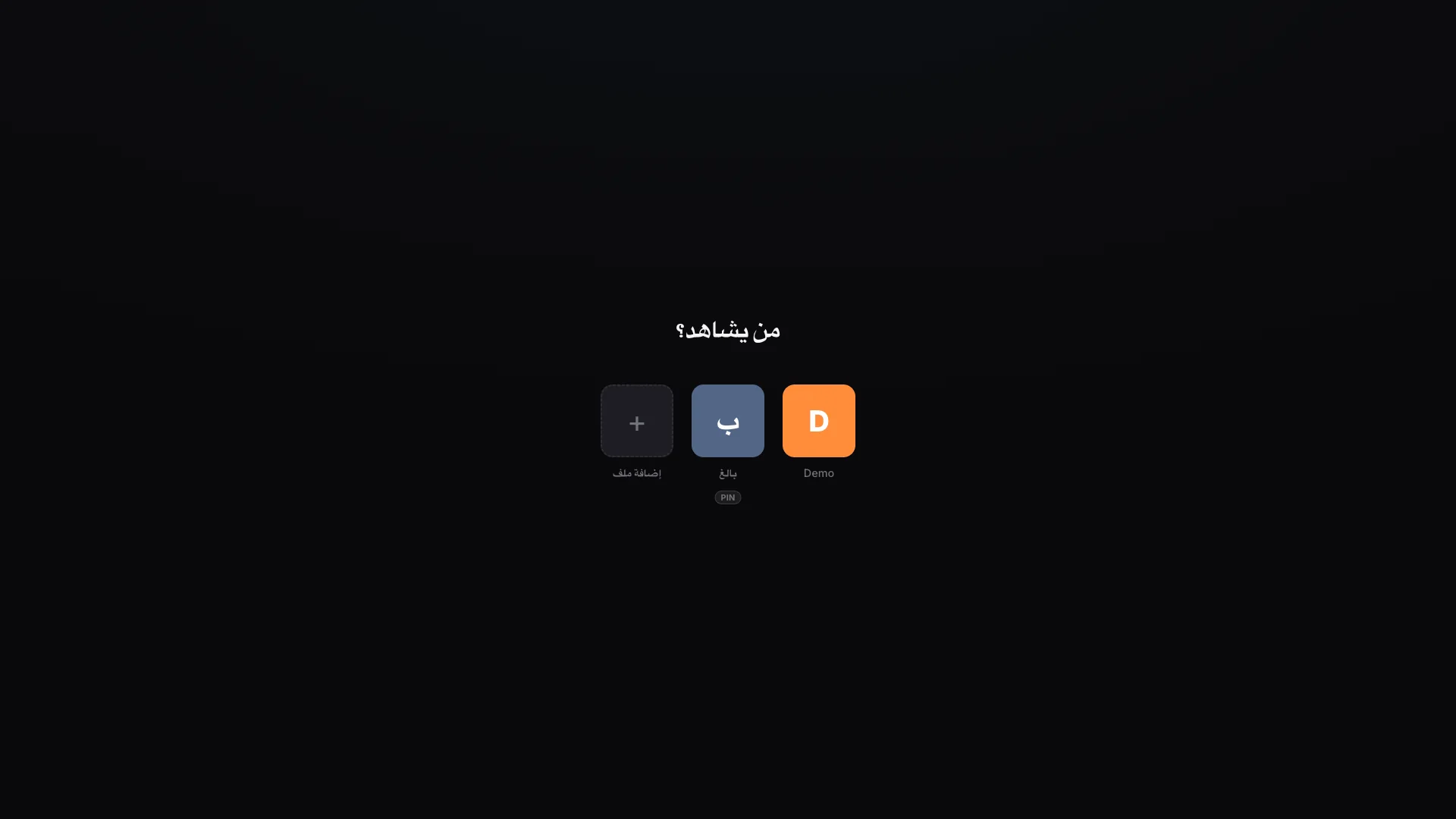 الملفات الشخصية ورمز PIN