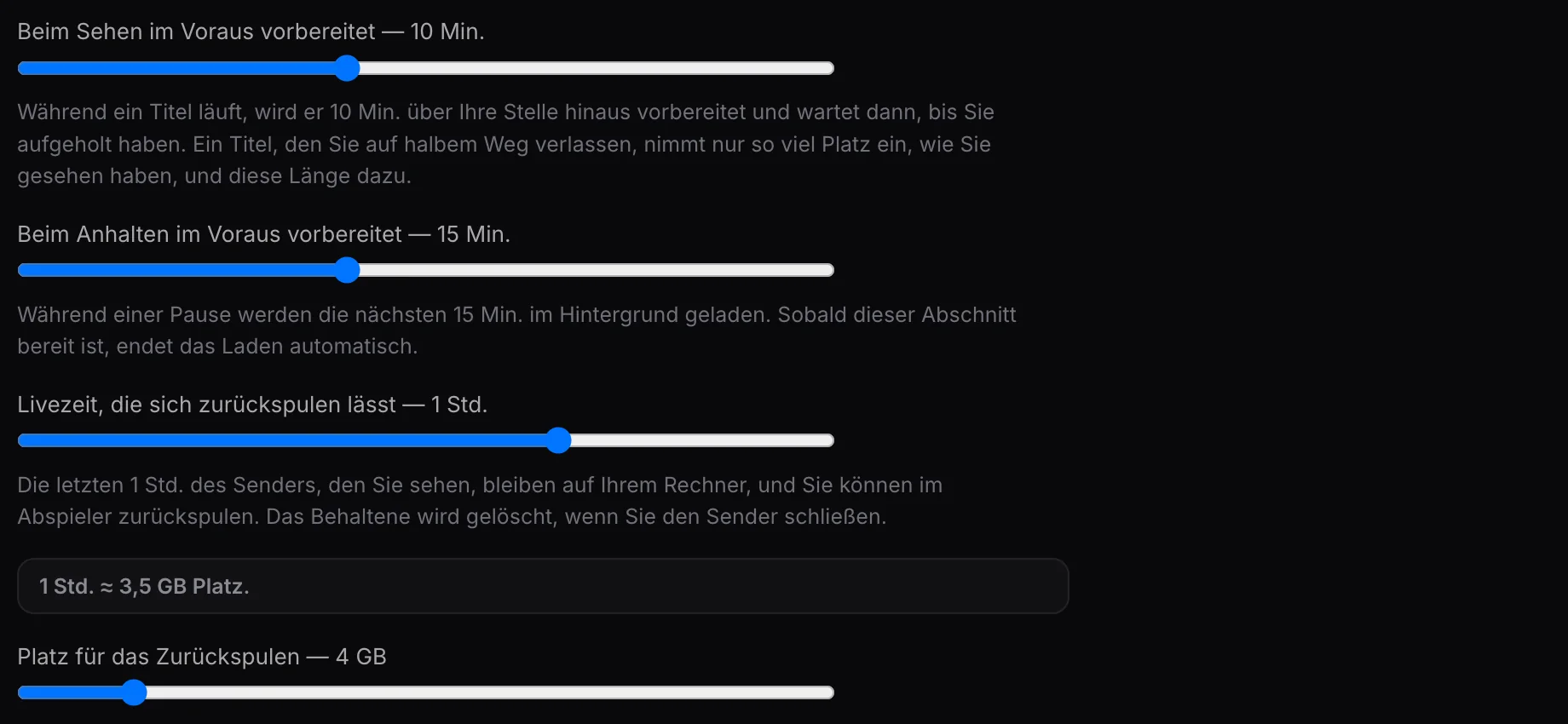 Pufferoptionen