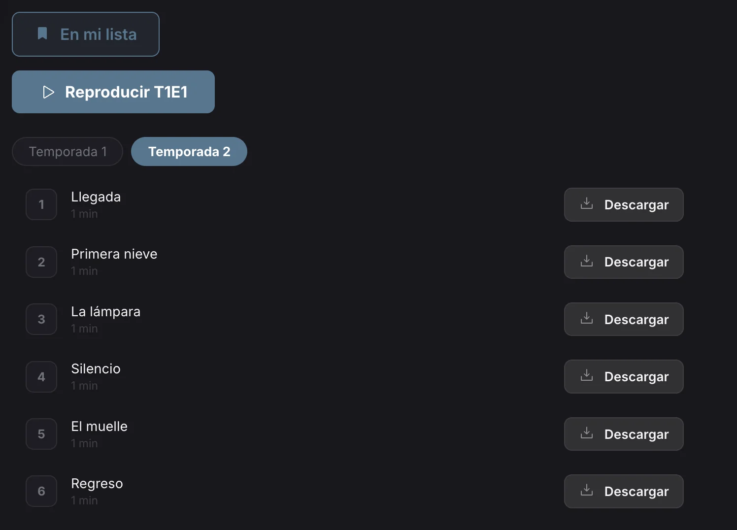 Series y Mi lista