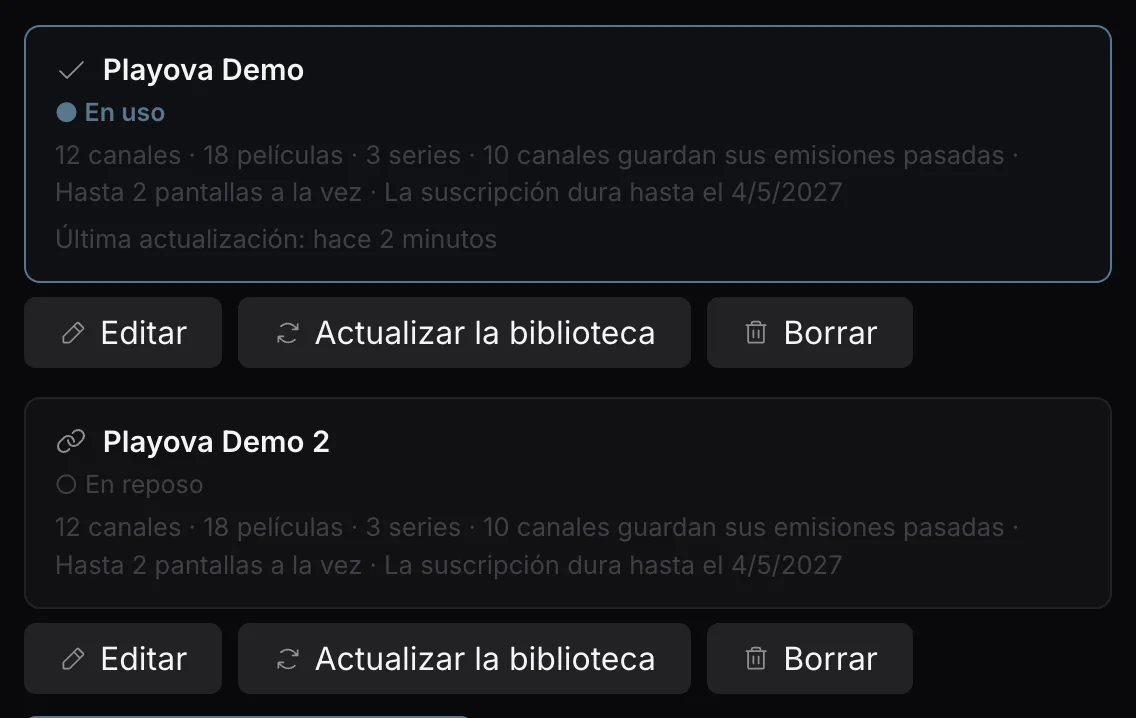 Varias fuentes