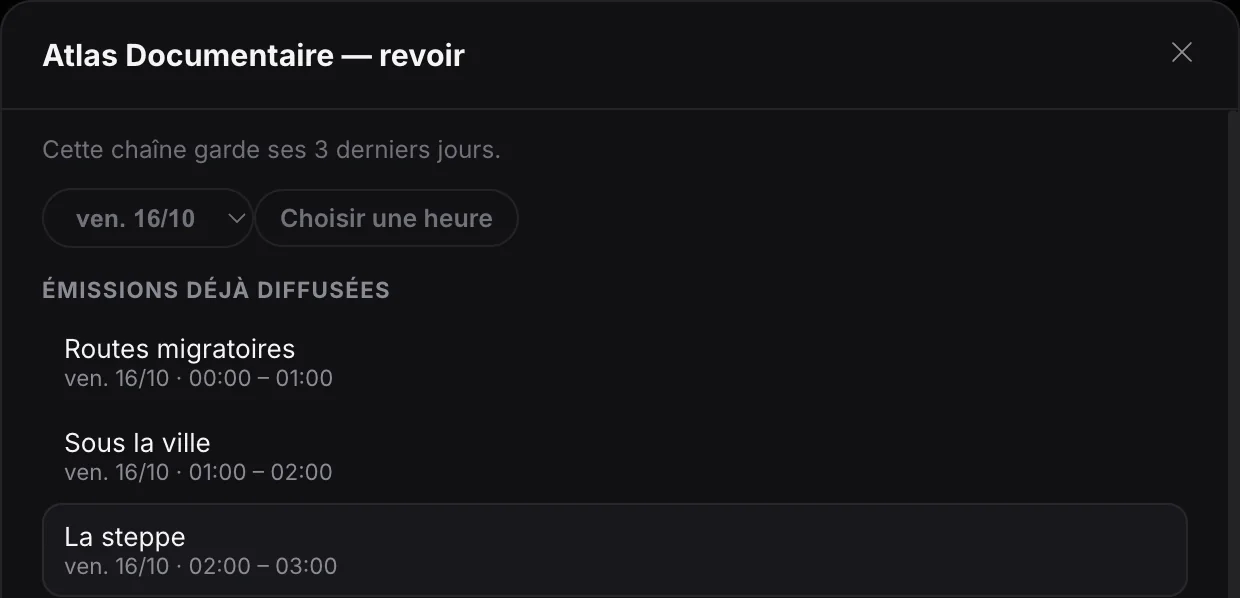 Télévision de rattrapage