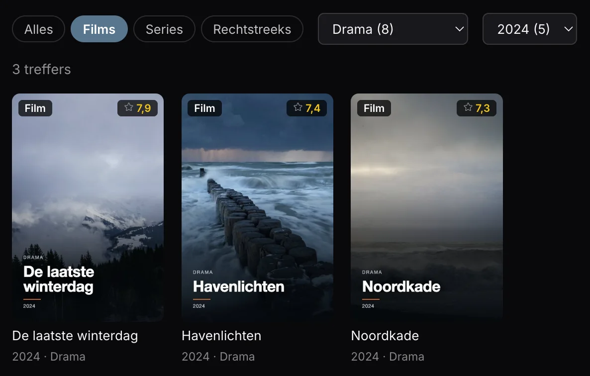 Zoeken, filteren en sorteren