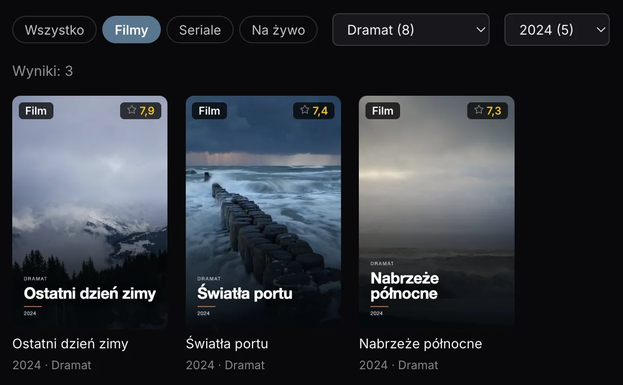 Szukaj, filtruj i sortuj