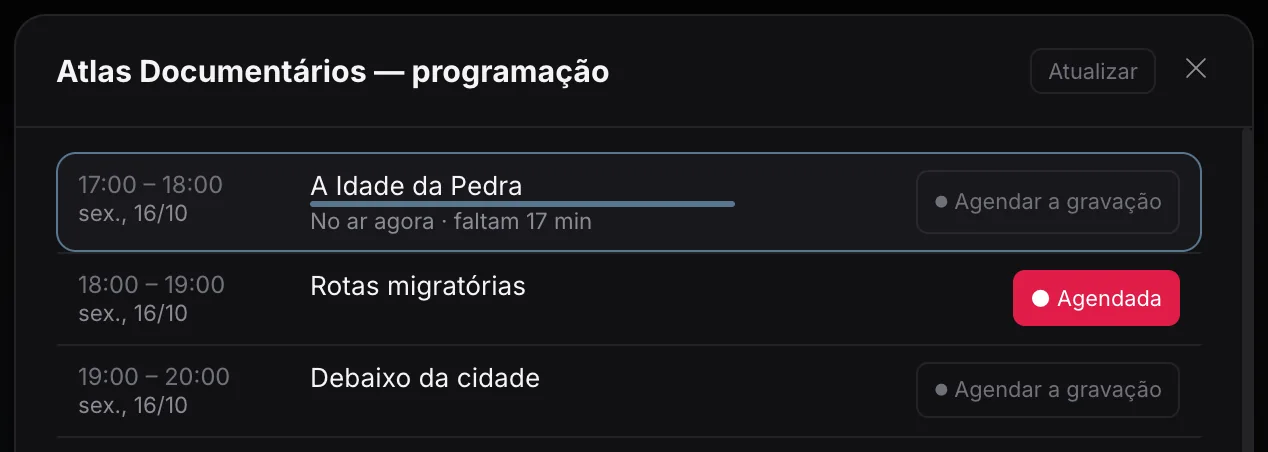 Guia de programação