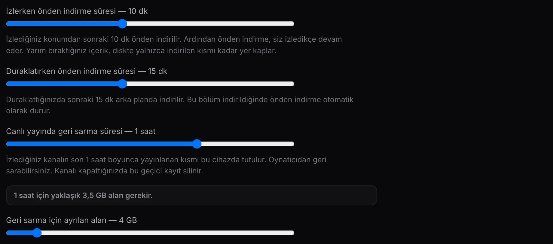 Önden indirme ve geri sarma