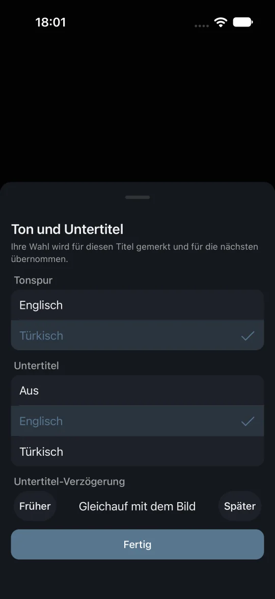 Audio und Untertitel