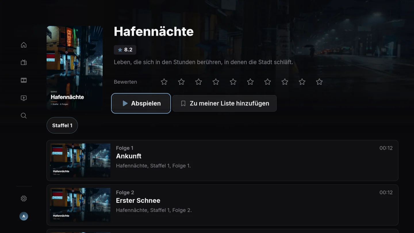 Serien und Meine Liste