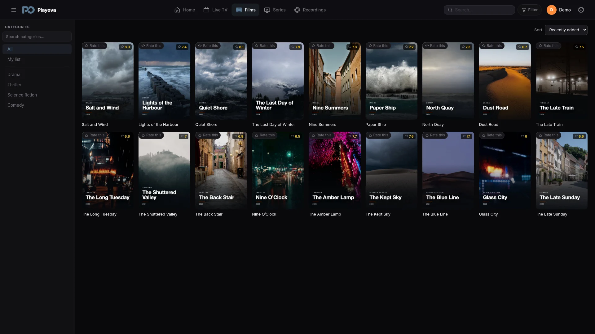 Your movies. Your series. One place.