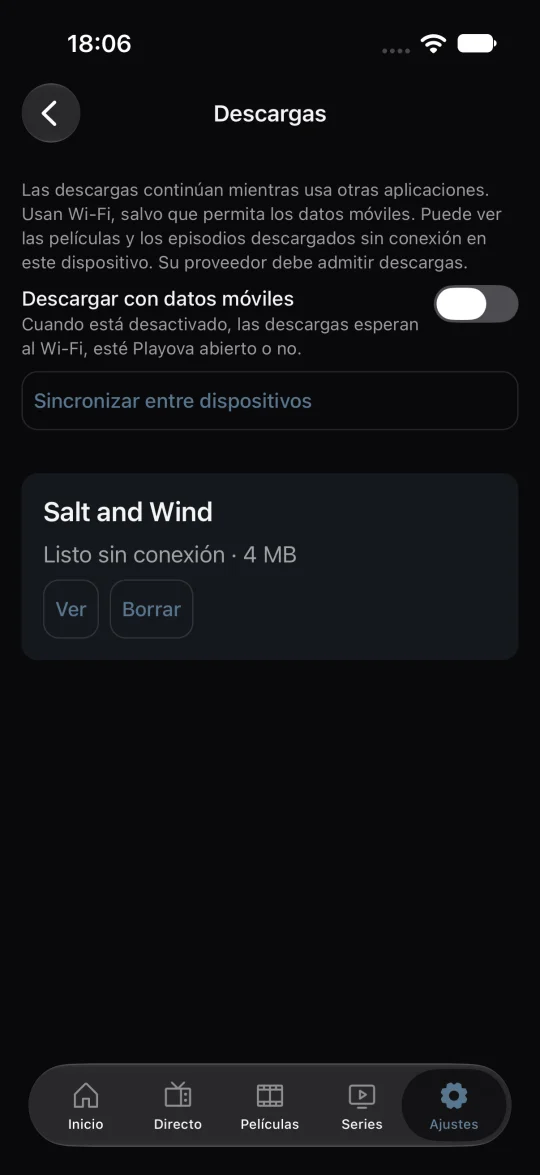 Ver sin conexión