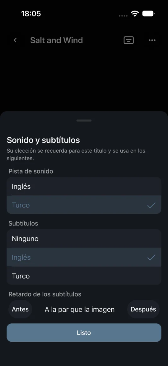 Audio y subtítulos