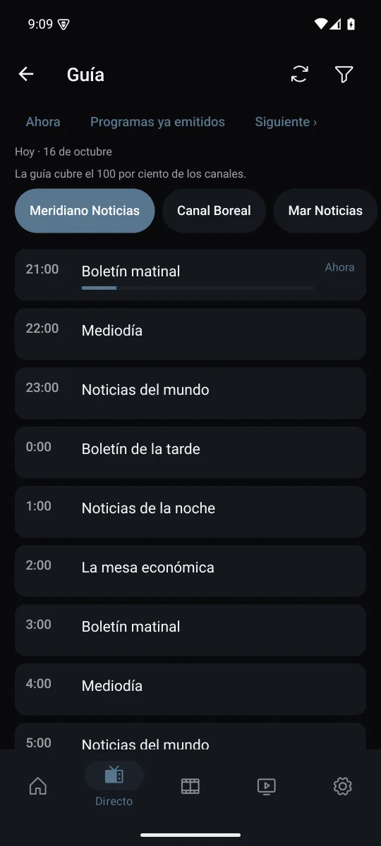 Guía de programas