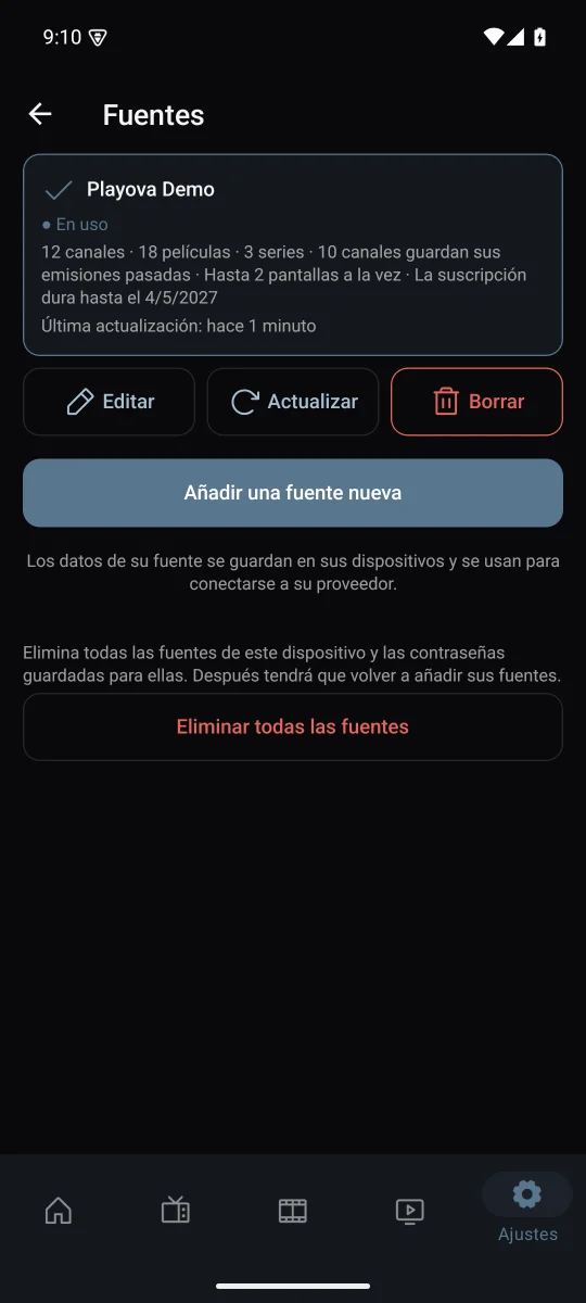 Varias fuentes