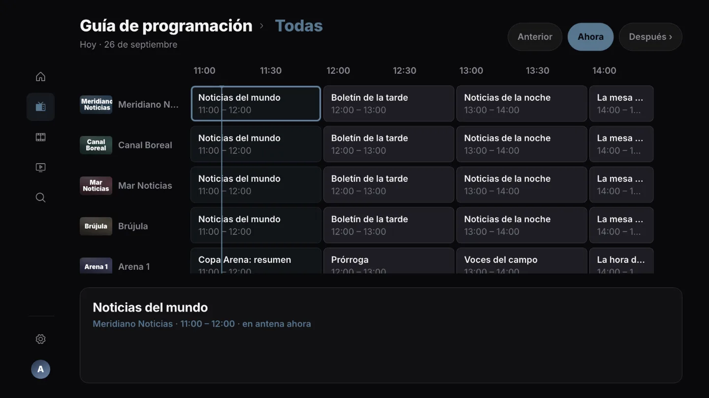 Guía de programas