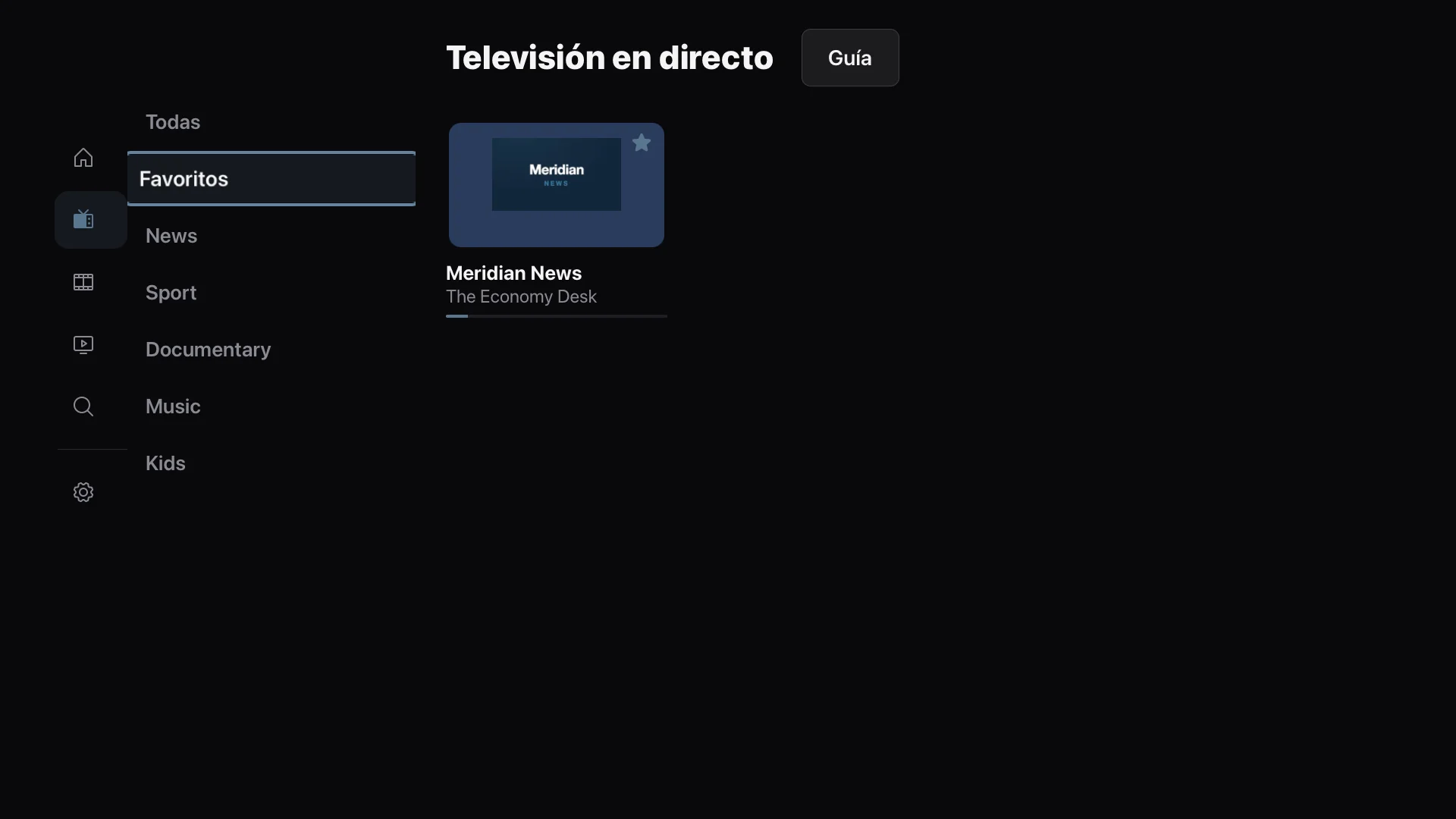 Canales favoritos