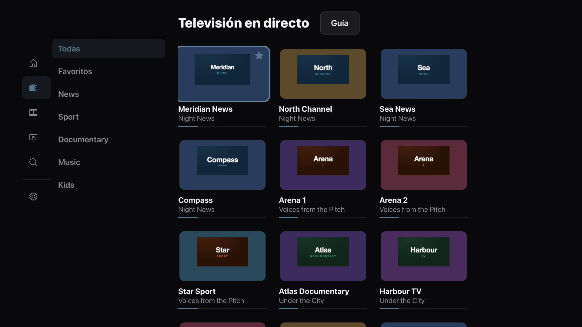 Televisión en directo
