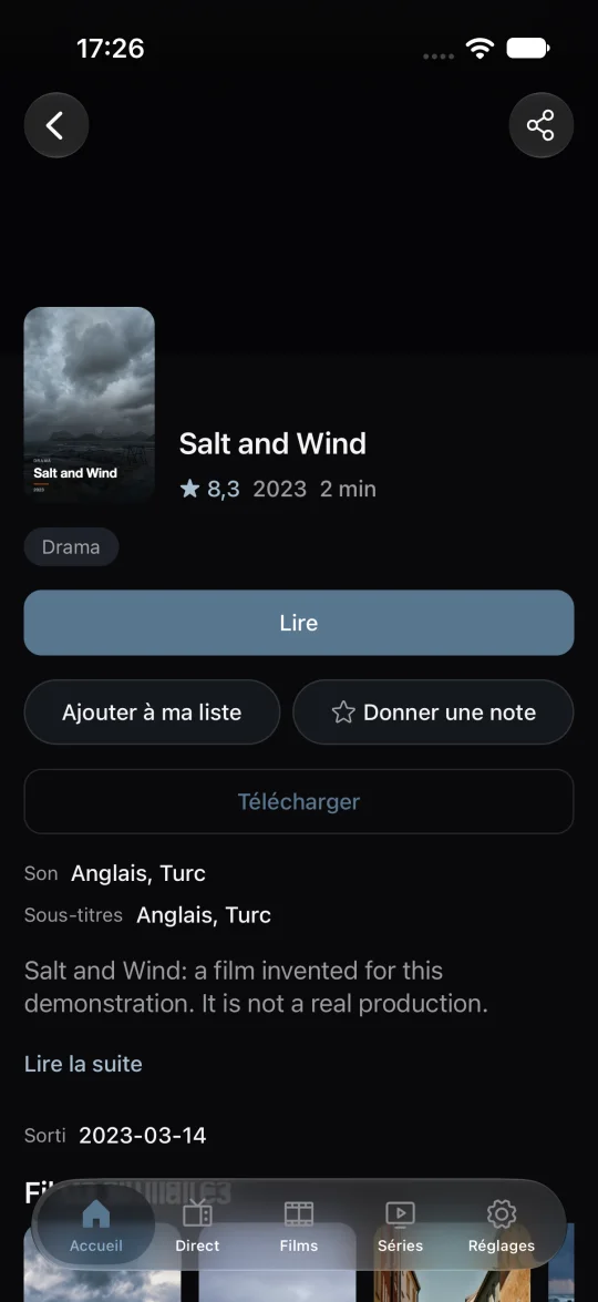Séries et Ma liste