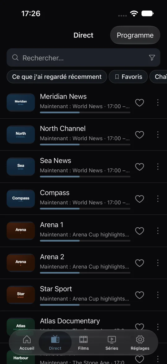 Télévision en direct