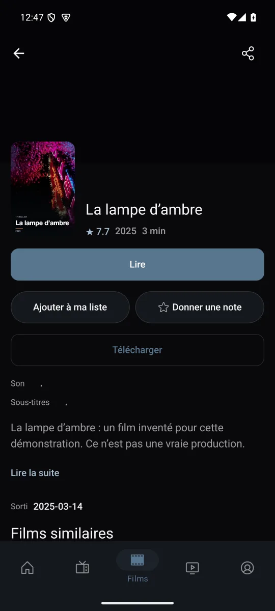 Séries et Ma liste