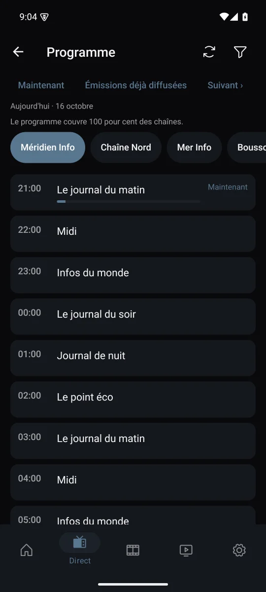 Guide des programmes