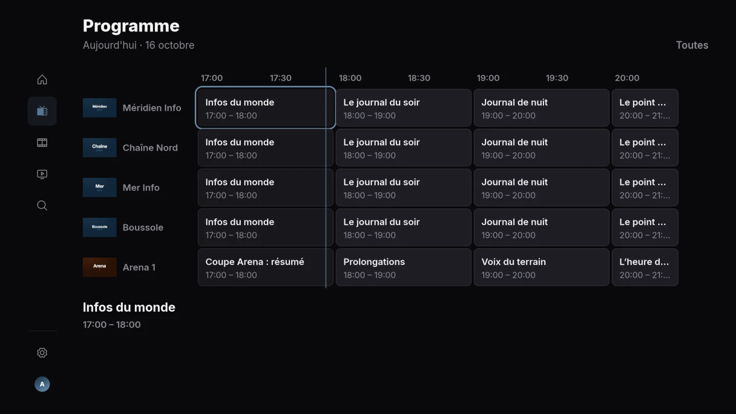 Guide des programmes