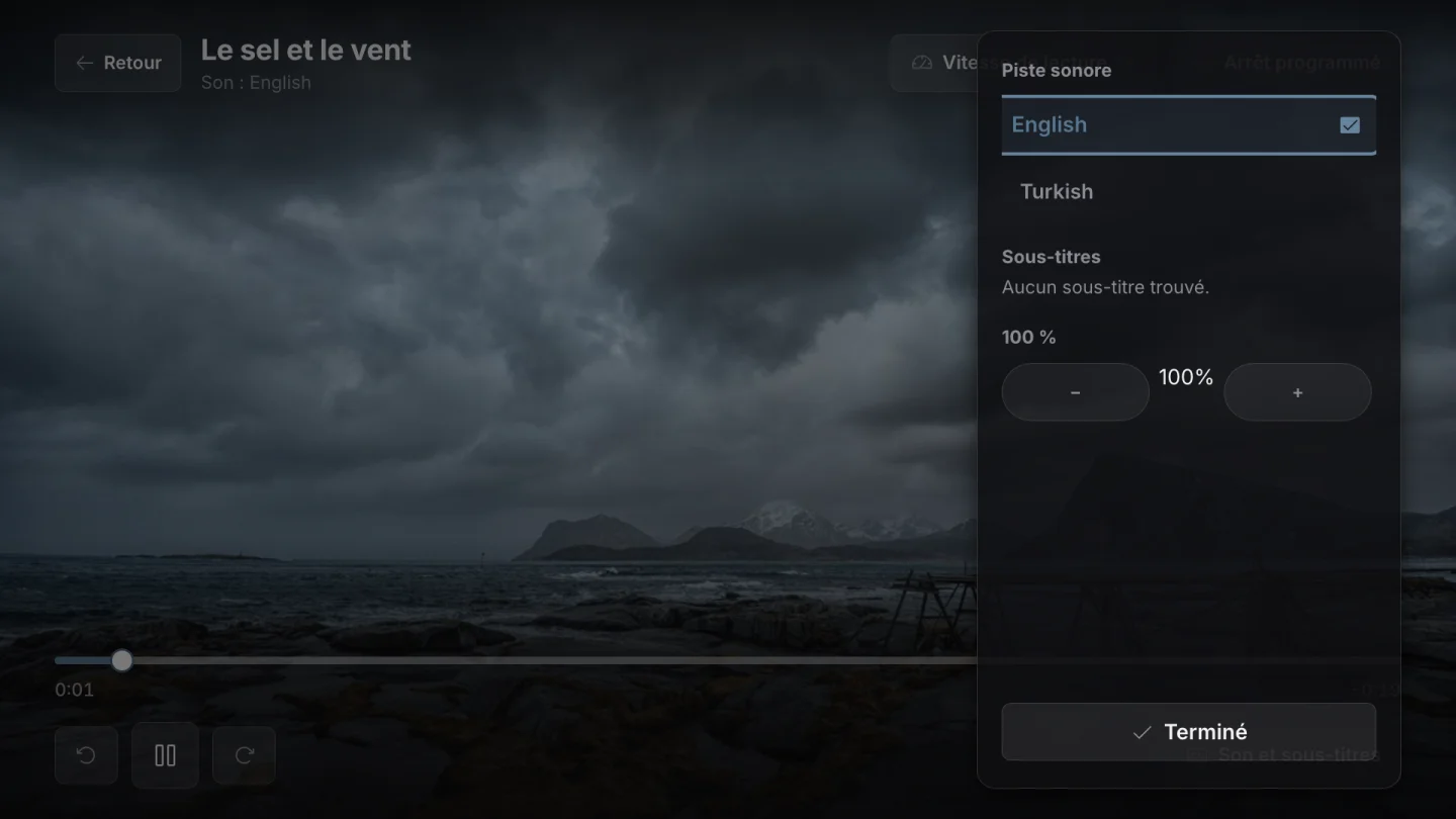 Audio et sous-titres