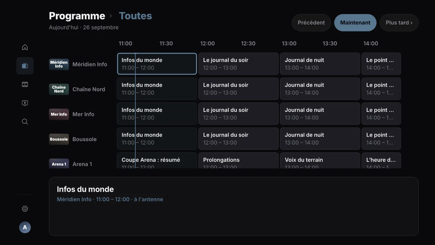 Guide des programmes