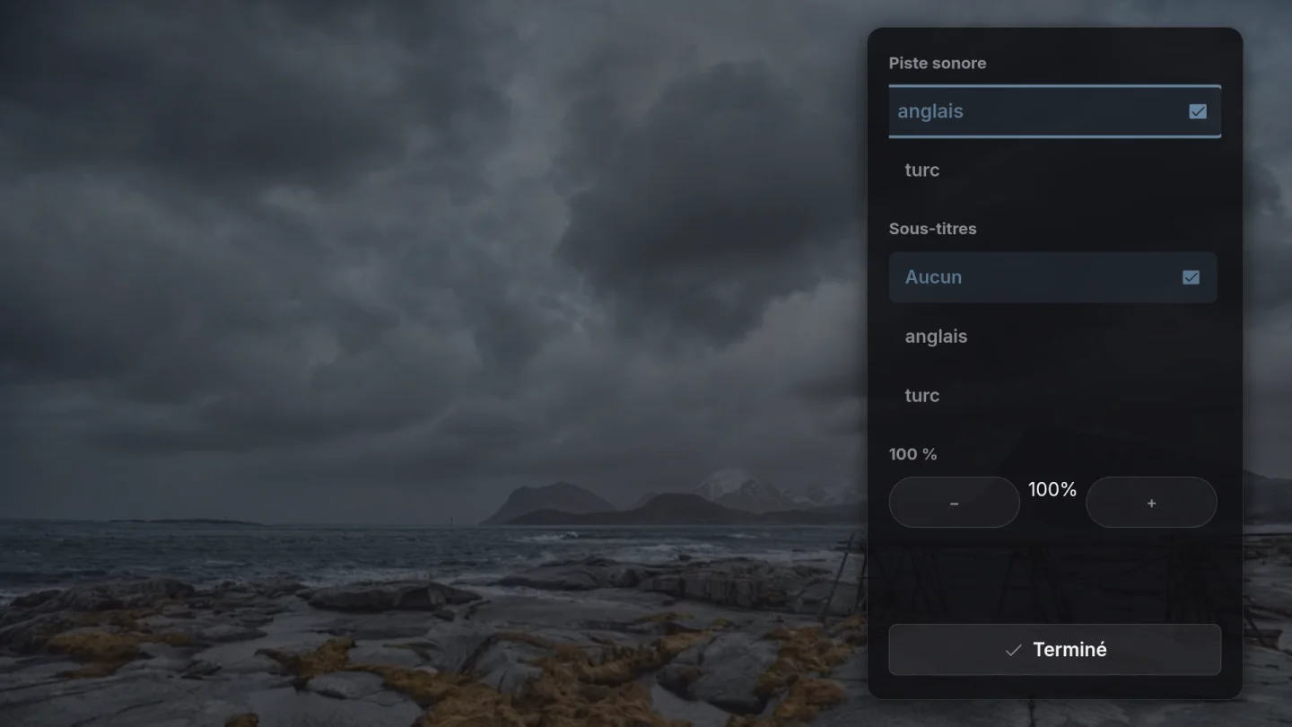 Audio et sous-titres