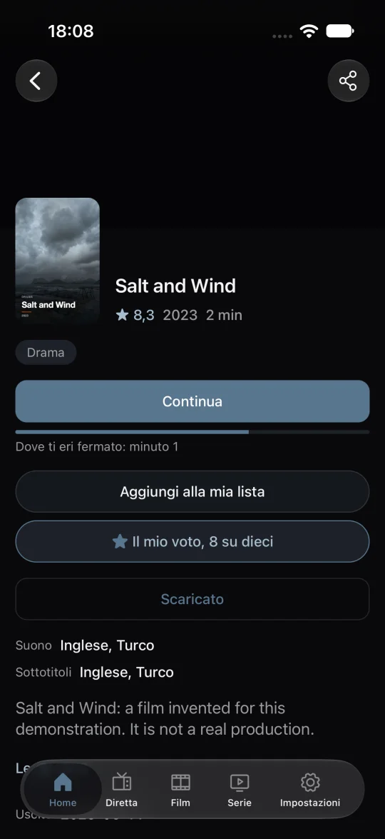 Riprenda da dove aveva interrotto