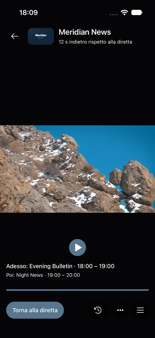 Riavvolgi la diretta
