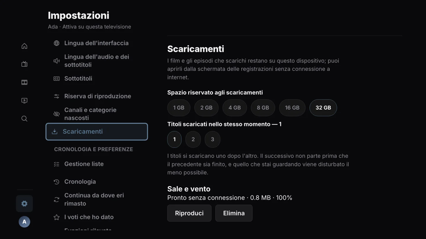 Visione offline
