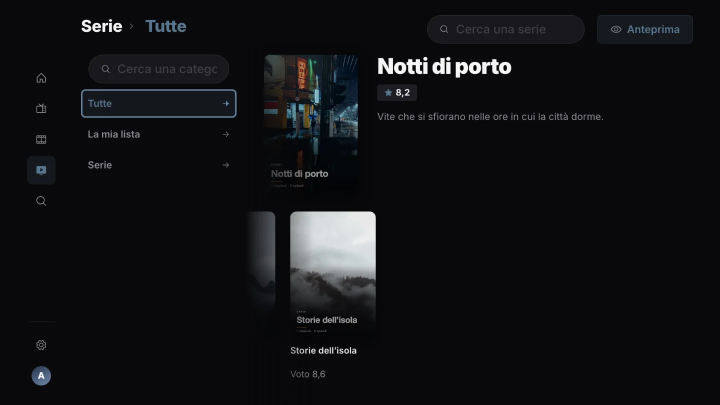 Serie e La mia lista