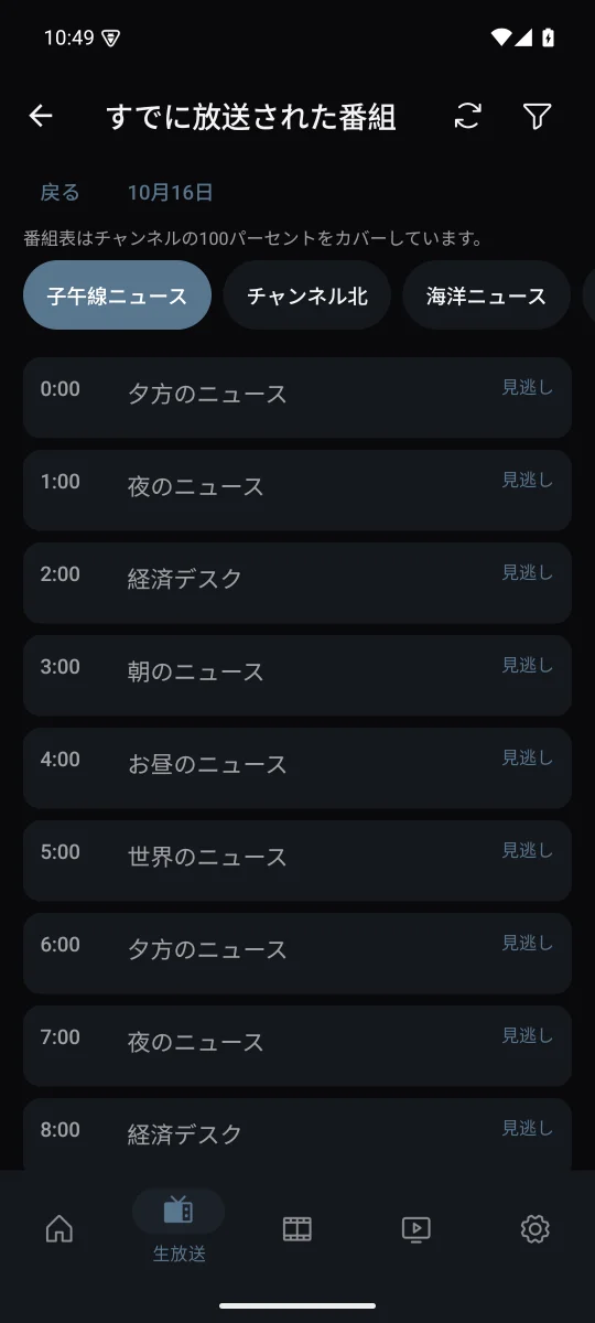 見逃し配信