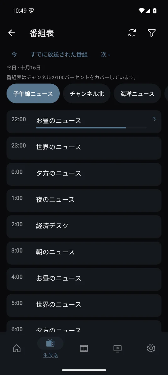 番組表