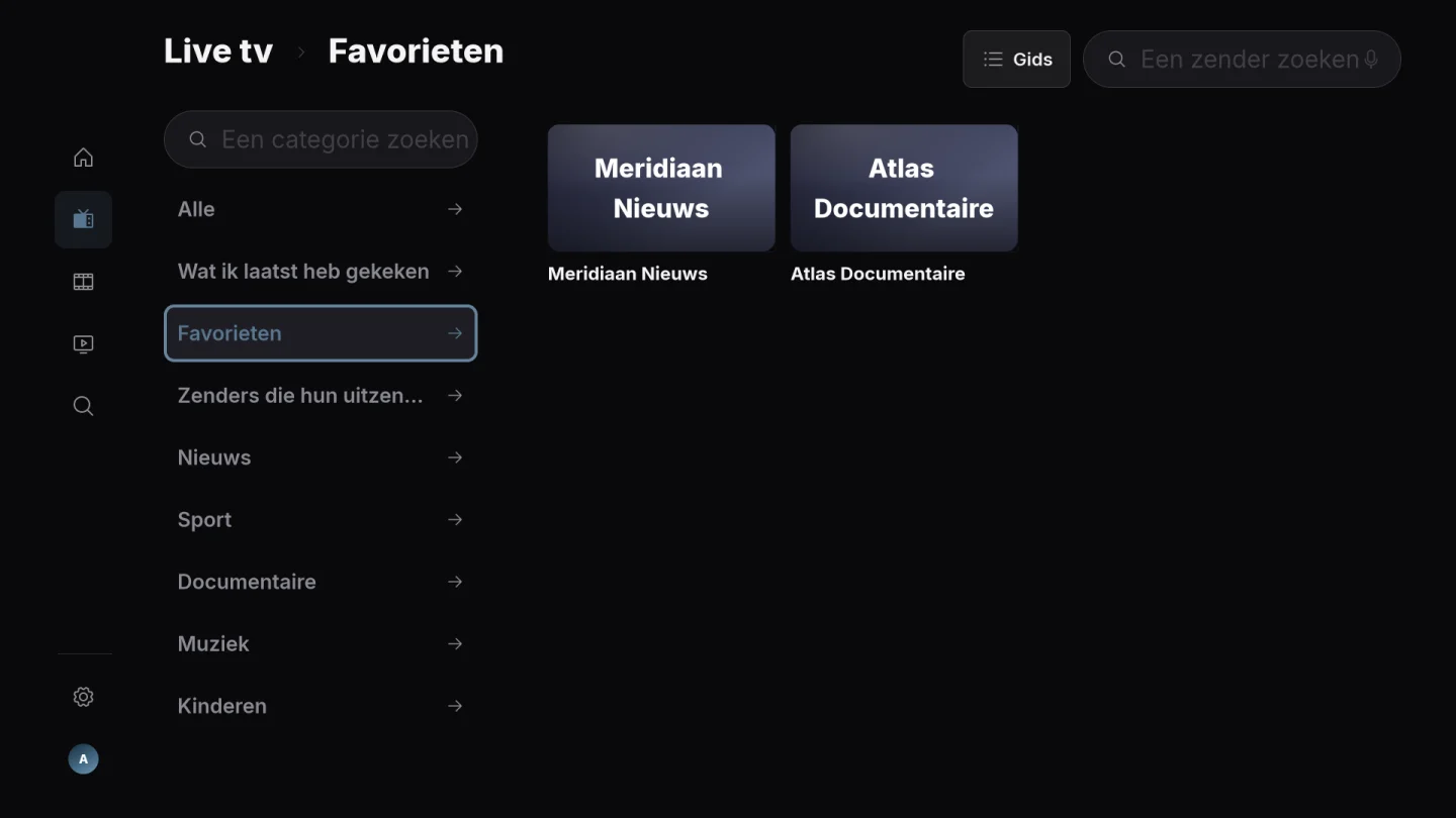 Favoriete zenders