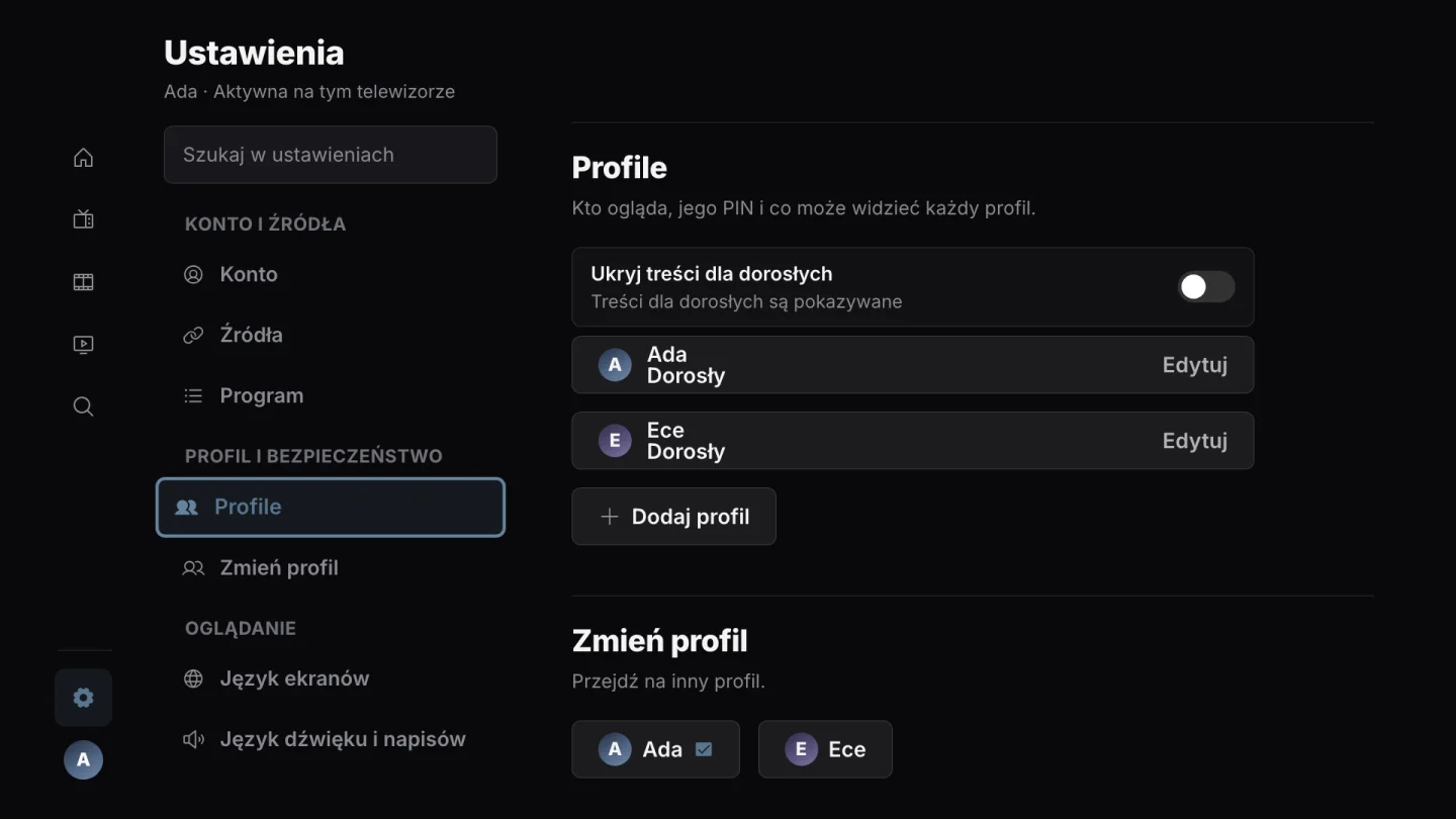 Profile i PIN