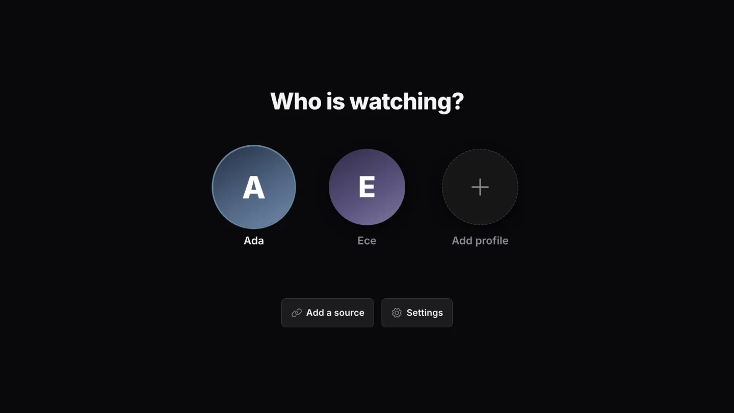 A space for each viewer.