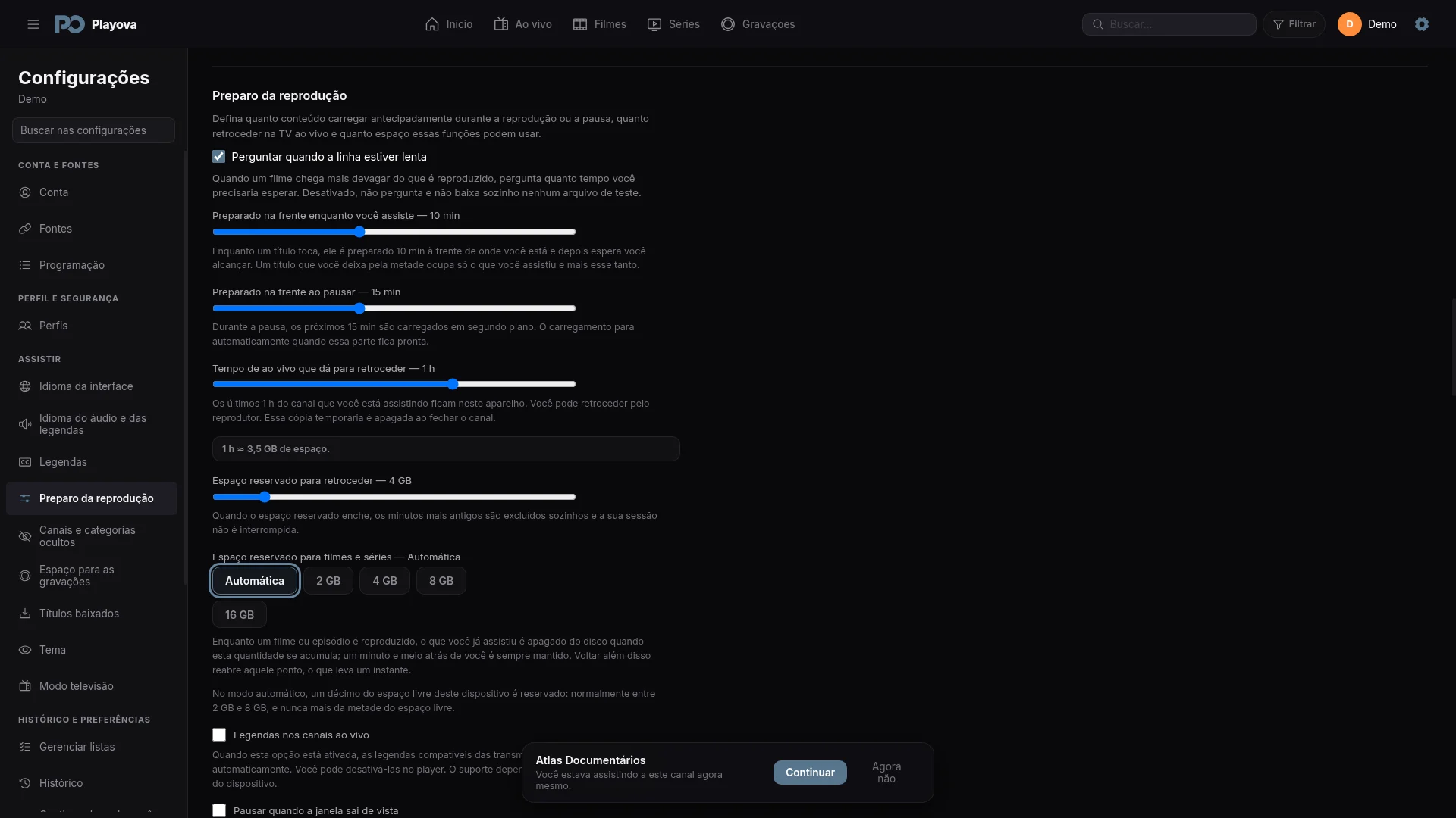 Escolha o buffer. Defina o espaço. Você no controle.