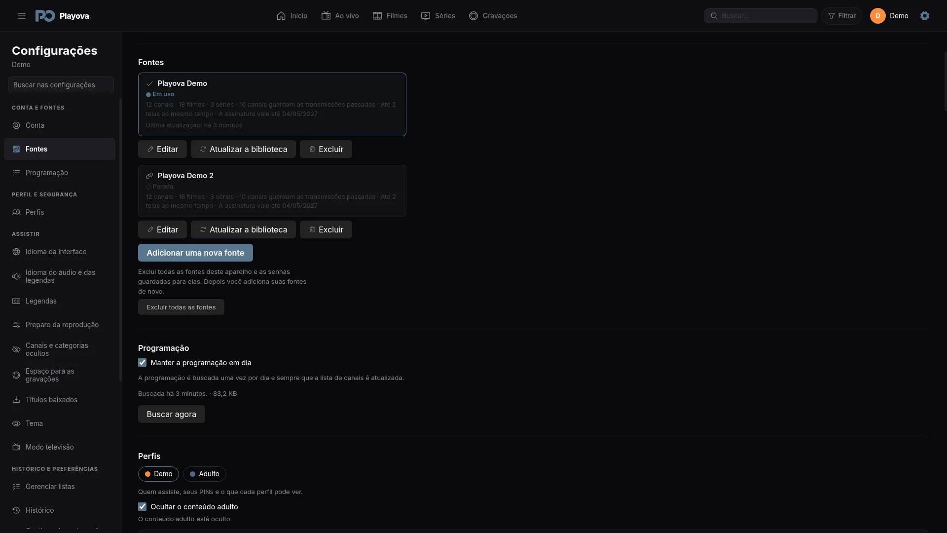 Adicione suas fontes. Gerencie tudo em um só lugar. Alterne com facilidade.