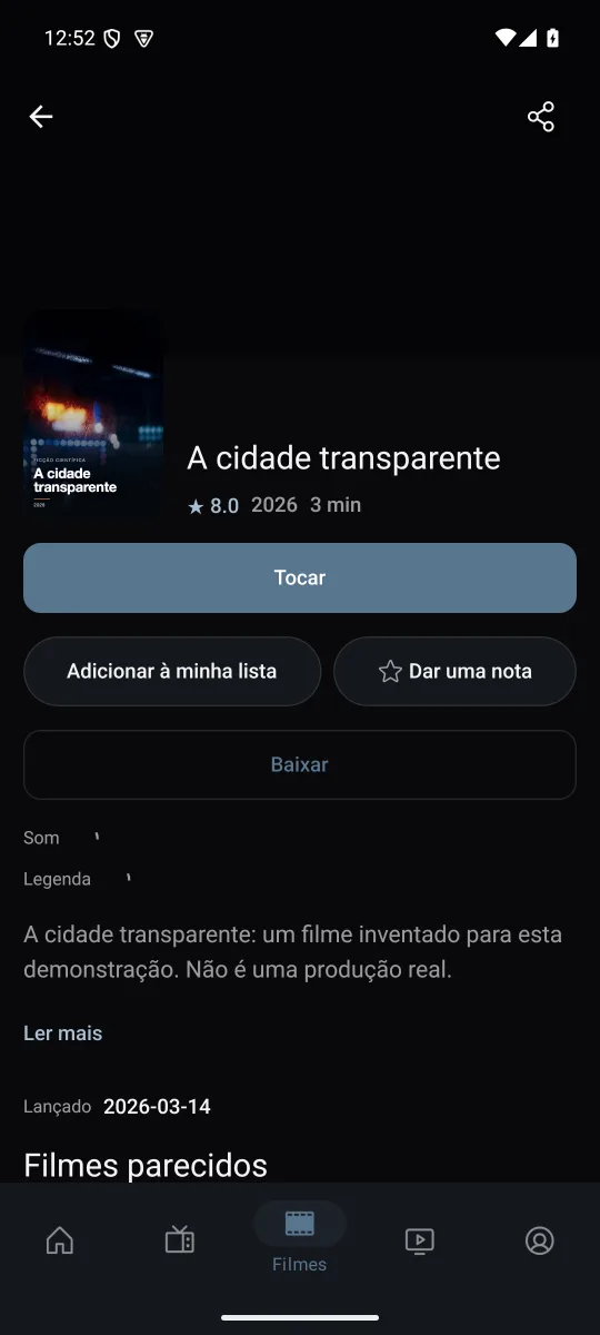 Séries e Minha lista