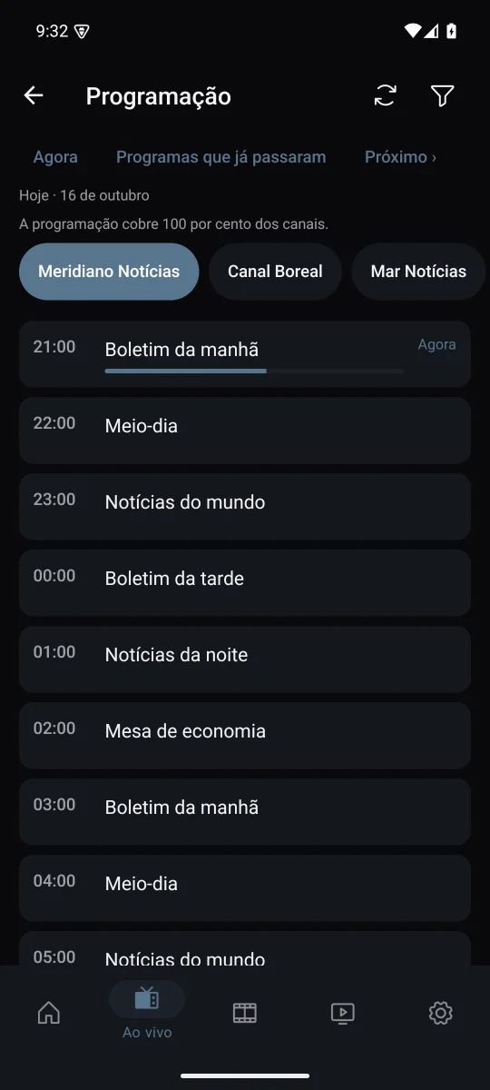 Guia de programação