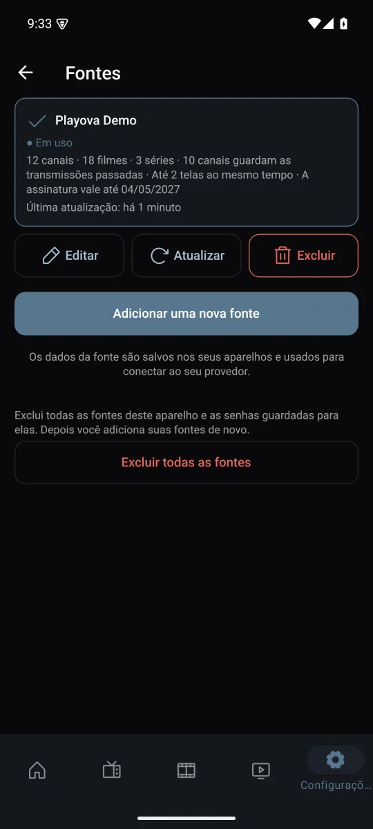 Várias fontes