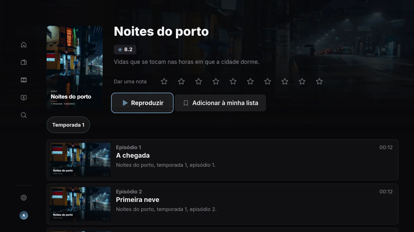 Séries e Minha lista