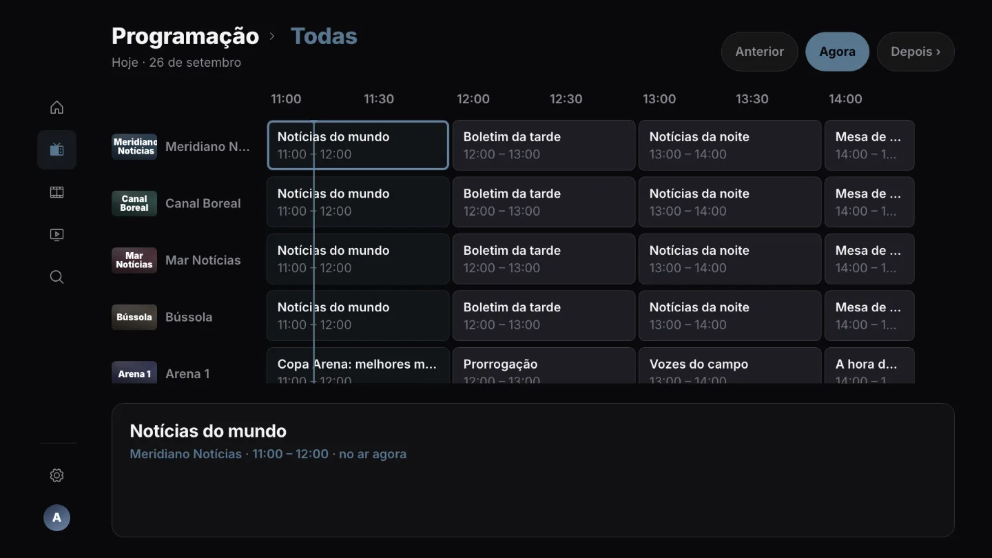 Guia de programação