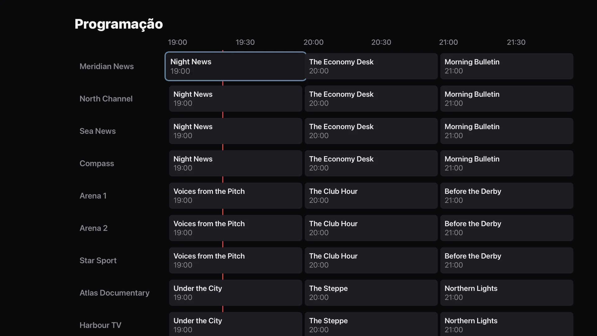 Guia de programação