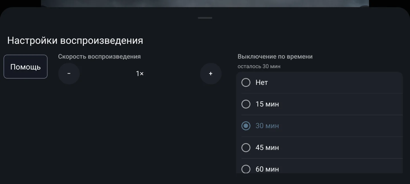 Таймер сна
