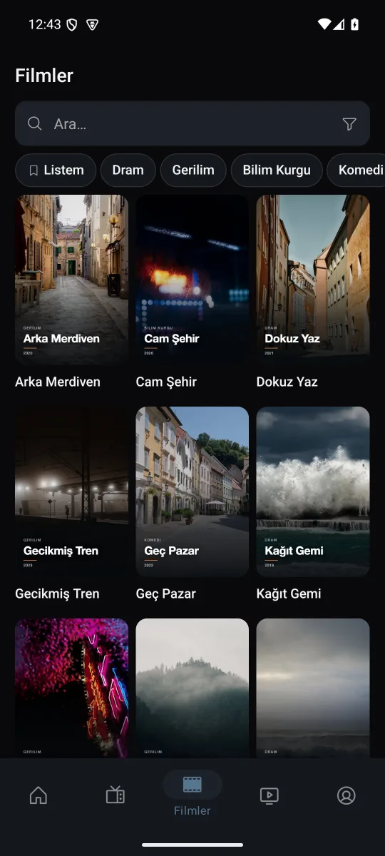 Film kütüphaneniz.