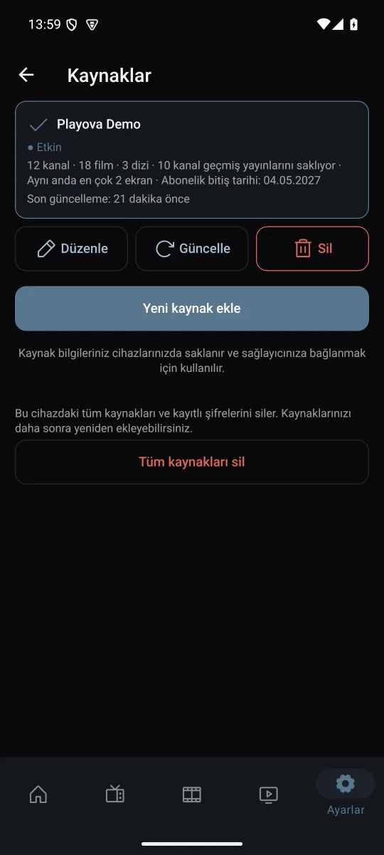 Kendi kaynağınızı ekleyin.