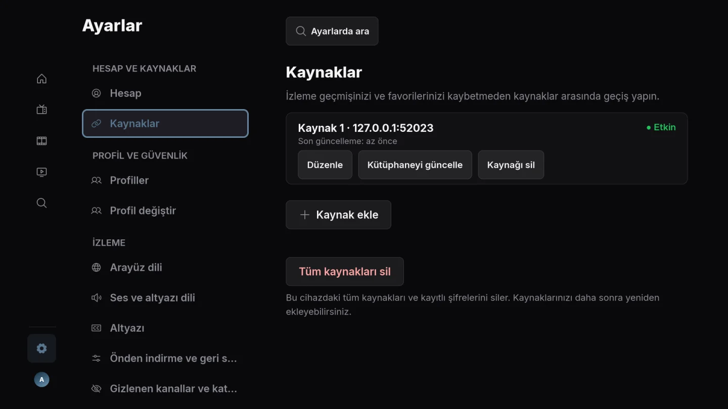Kendi kaynağınızı ekleyin.