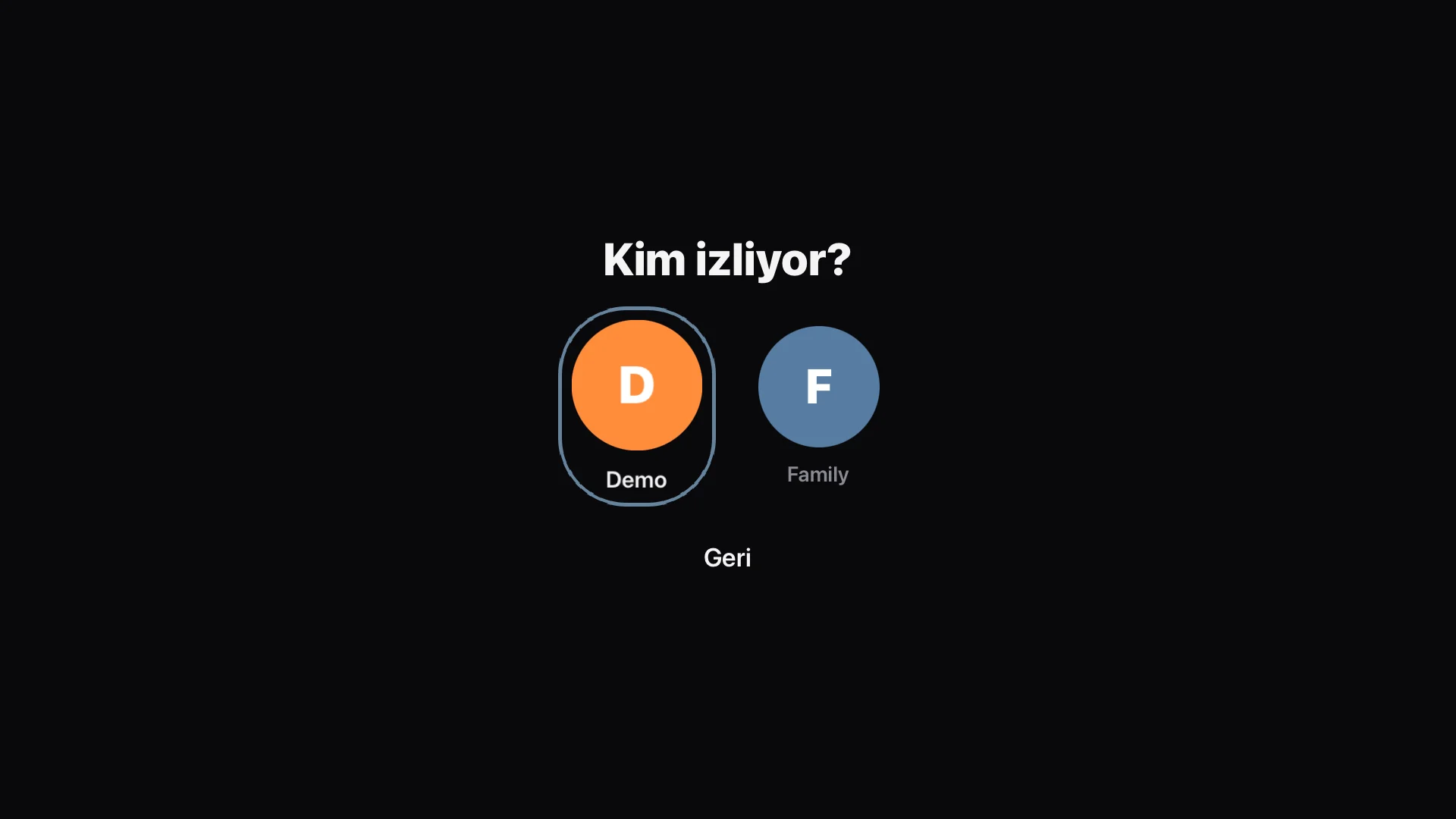 Her izleyiciye kendi alanı.