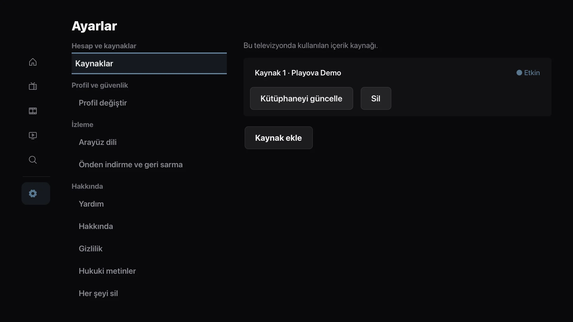 Kendi kaynağınızı ekleyin.